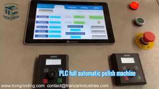 Lucidatrice automatica con tramoggia a cono con testa piatto PLC
